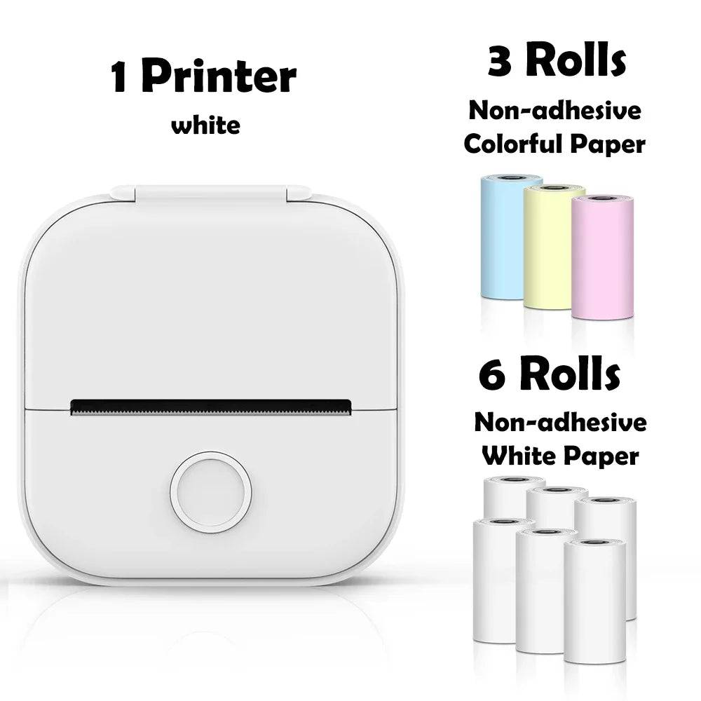 Phomemo T02 Mini Thermal Printer Wireless Mini Pocket Printer, Adhesive Sticker Printer for DIY, Journal, Student Birthday Gift