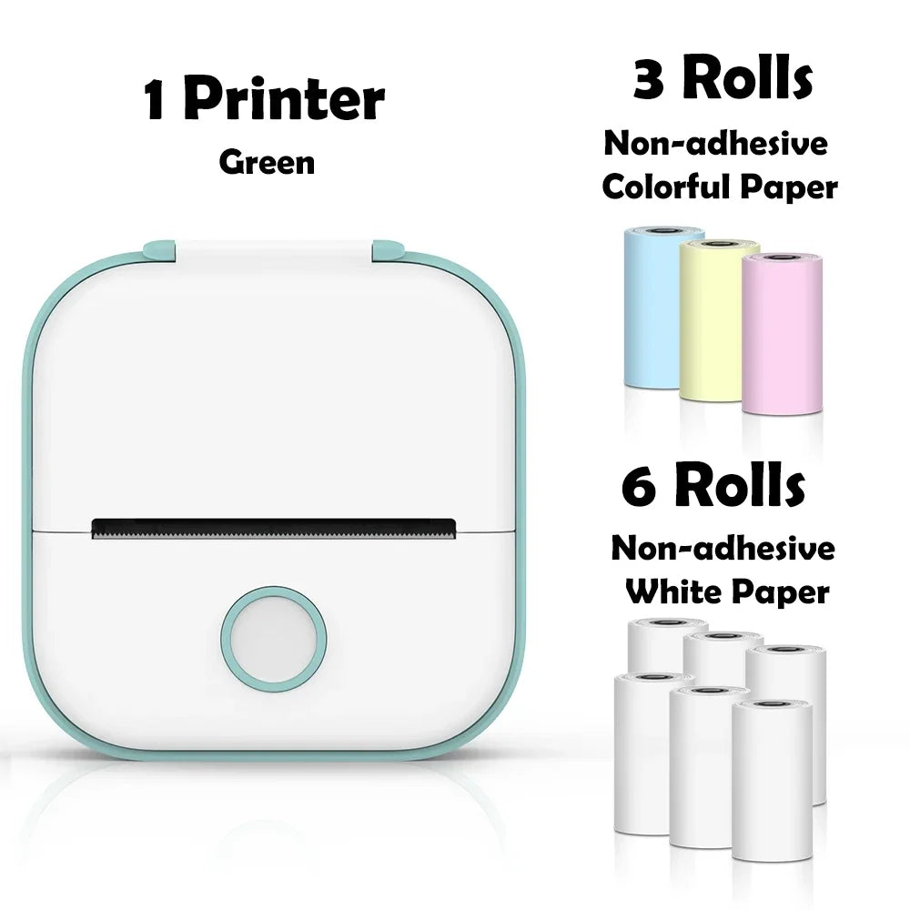 Phomemo T02 Mini Thermal Printer Wireless Mini Pocket Printer, Adhesive Sticker Printer for DIY, Journal, Student Birthday Gift