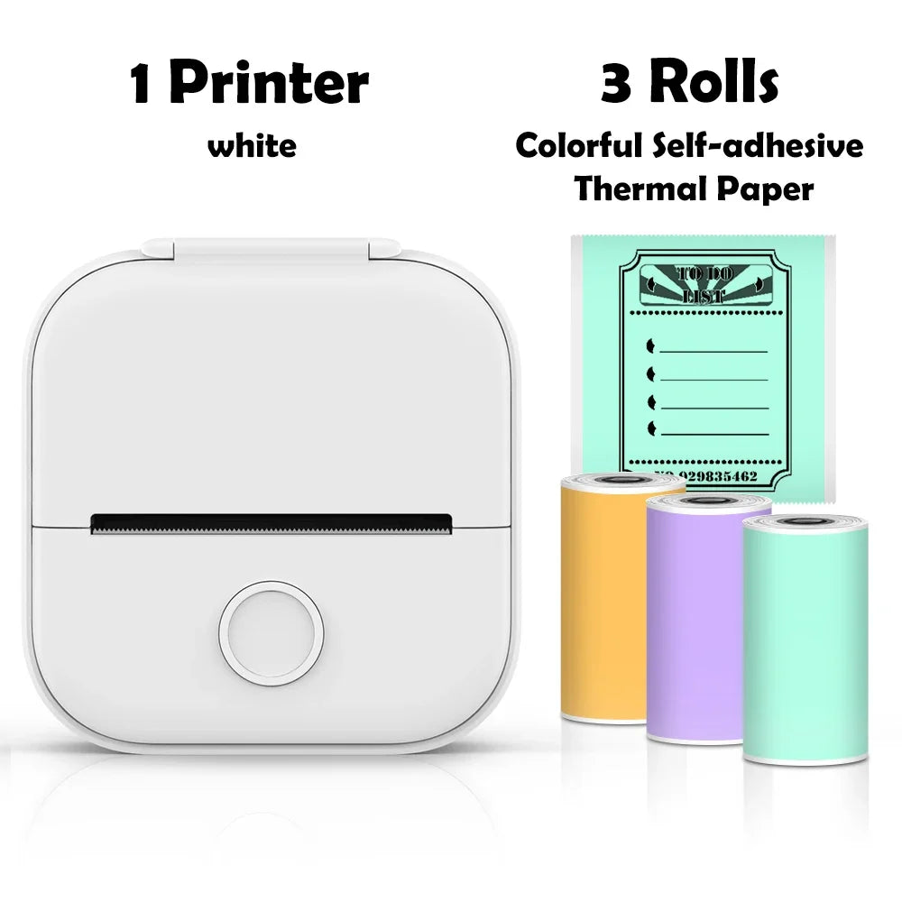 Phomemo T02 Mini Thermal Printer Wireless Mini Pocket Printer, Adhesive Sticker Printer for DIY, Journal, Student Birthday Gift