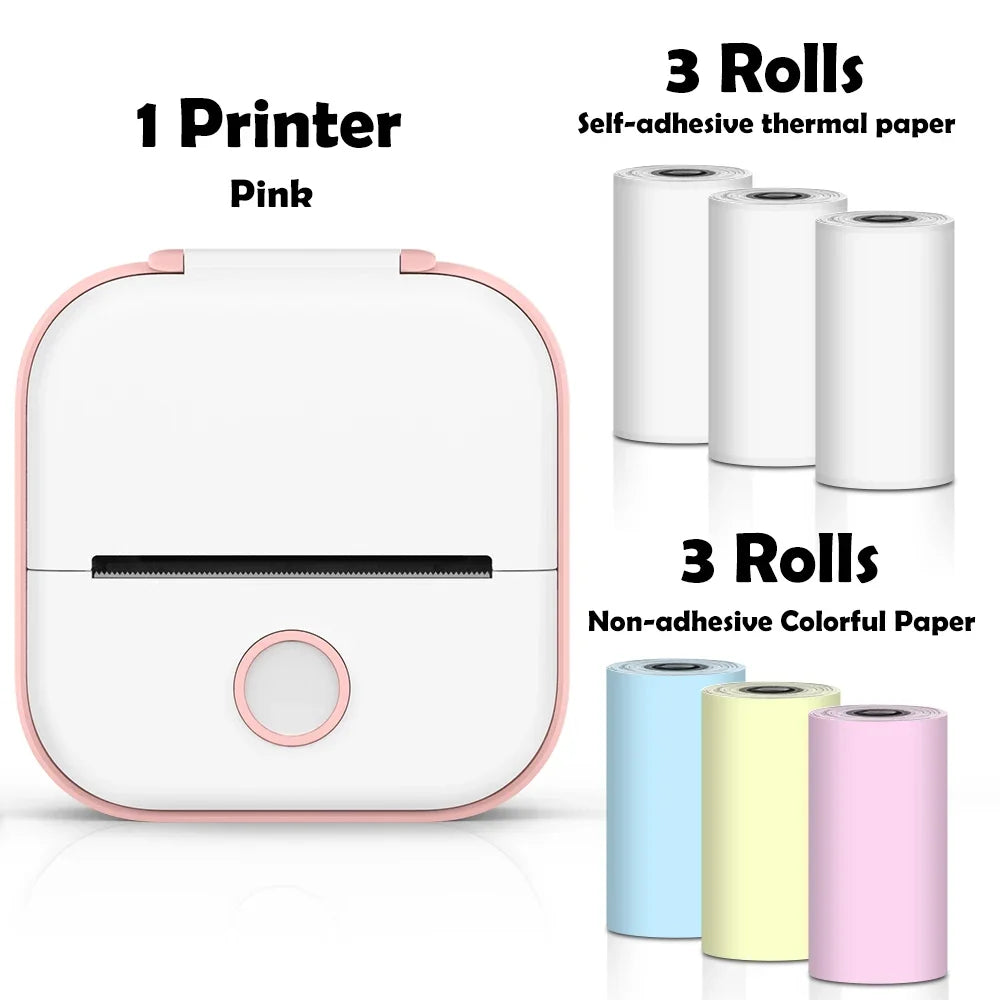 Phomemo T02 Mini Thermal Printer Wireless Mini Pocket Printer, Adhesive Sticker Printer for DIY, Journal, Student Birthday Gift